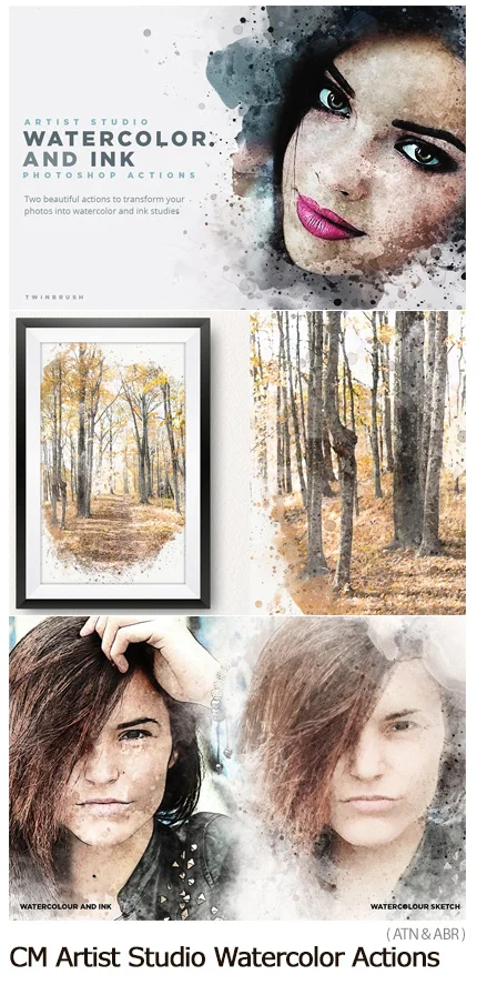 CM Artist Studio Watercolor Actions