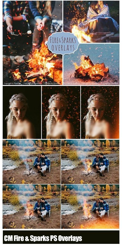 CreativeMarket Fire And Sparks Photoshop Overlays