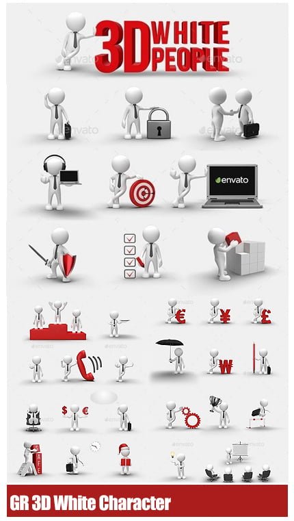GraphicRiver 3D White Character