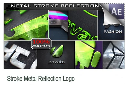 project Stroke Metal Reflection Logo