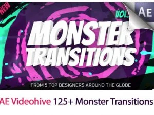 125 Monster Transitions After Effects Templates