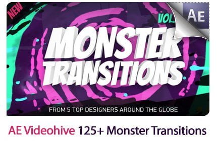 125 Monster Transitions After Effects Templates