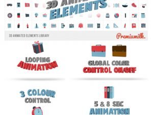 3D Animated Elements Library AE Templates