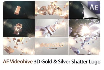 3D old And Silver Shatter Logo After Effects Templates