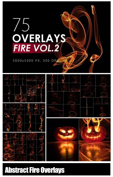 75 Abstract Fire Overlays Vol.2