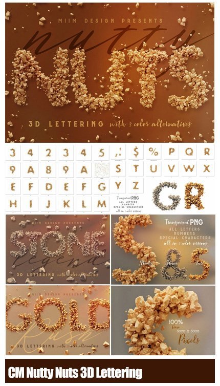 CM Nutty Nuts 3D Lettering
