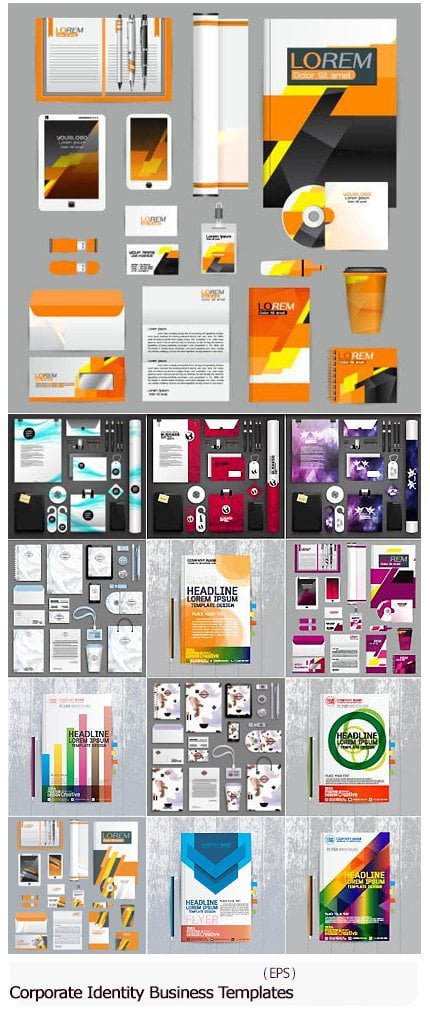 Corporate Identity Business Templates Vector