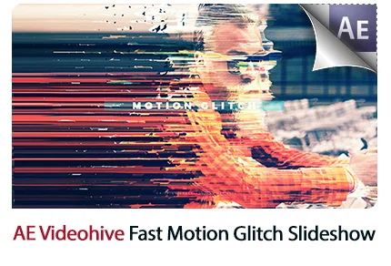 Fast Motion Glitch Slideshow After Effects Template