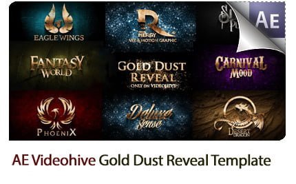Gold Dust Reveal After Effects Template