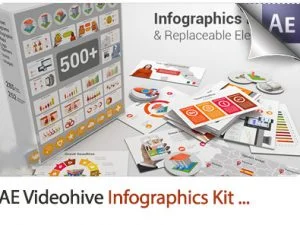 Infographics Kit And Replaceable Elements After Effects Template