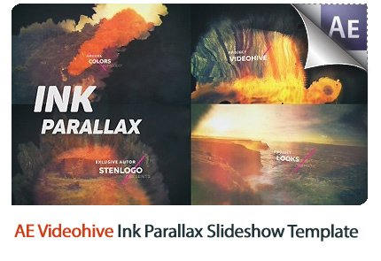 Ink Parallax Slideshow After Effects Templates