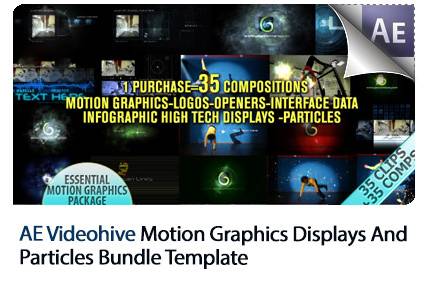 Motion Graphics Displays And Particles Bundle AE Templates