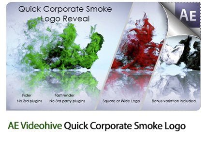 Quick Corporate Smoke Logo Reveal After Effects Templates