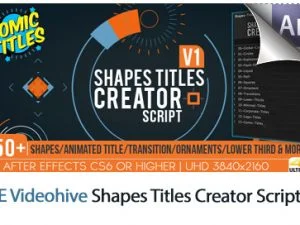 Shapes Titles Creator After Effects Scripts V1