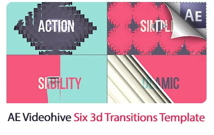 Six 3d Transitions After Effects Template