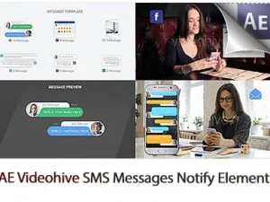 SMS Messages Chat Notify Elements After Effects Templates