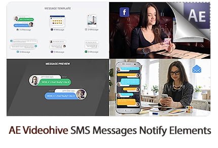 SMS Messages Chat Notify Elements After Effects Templates