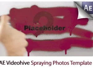 Spraying Photos After Effects Template