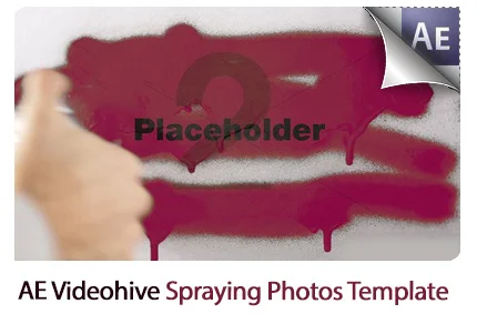 Spraying Photos After Effects Template