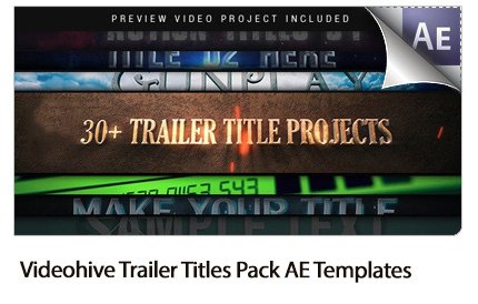 Trailer Titles Pack After Effects Templates