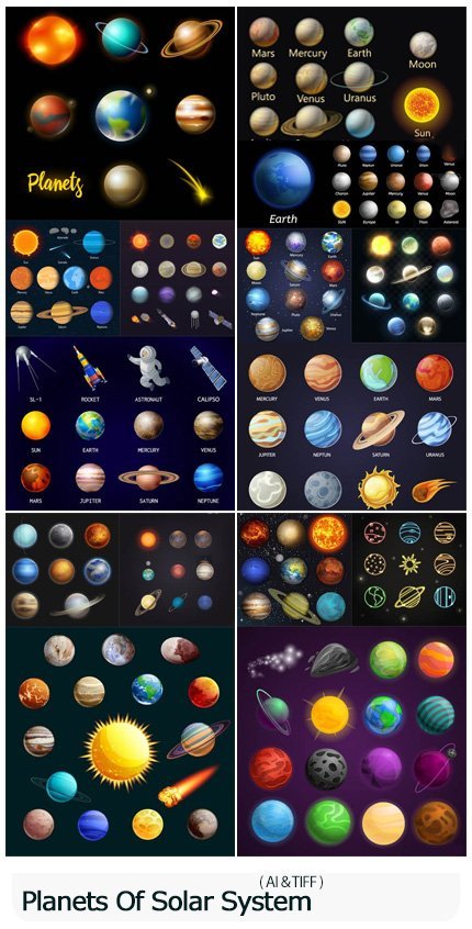 Vectors Planets Of Solar System