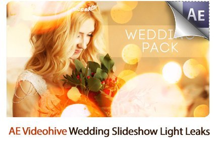 Wedding Titles Slideshow Light Leaks AE Templates