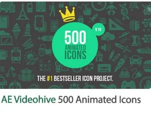 500 Animated Icons After Effects Template