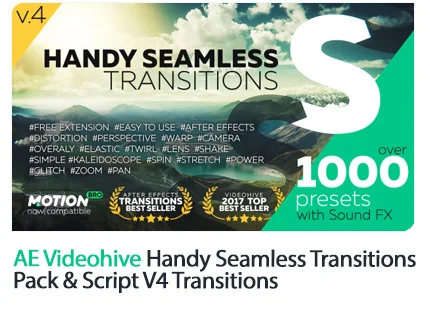 Handy Seamless Transitions Pack And Script V4 AE Templates