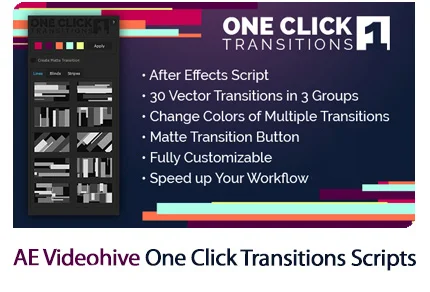One Click Transitions Vol.1 After Effects Scripts