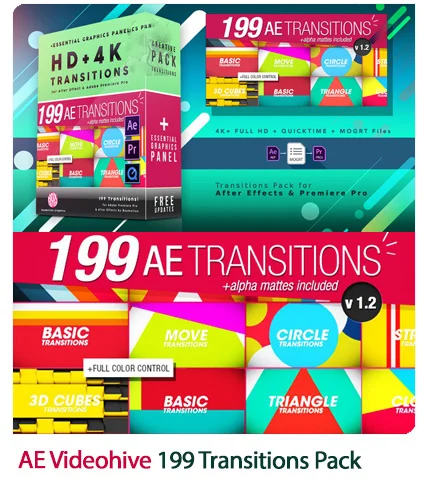 199 Transitions Pack V1.2 4K