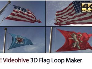 ready-made 3D animated flag template in Aftereffect | visualstorms