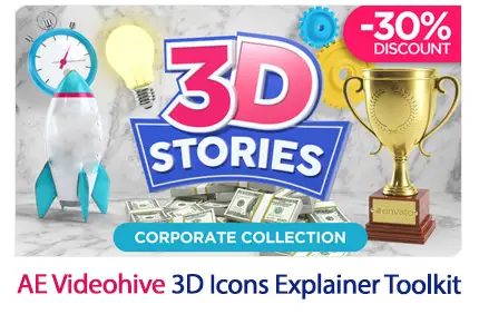 3D Stories Icons Explainer Toolkit