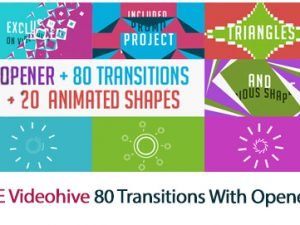 80 Transitions With Opener 20 Shapes After Effects Templates