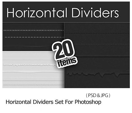 Designtnt Horizontal Dividers Set For Photoshop