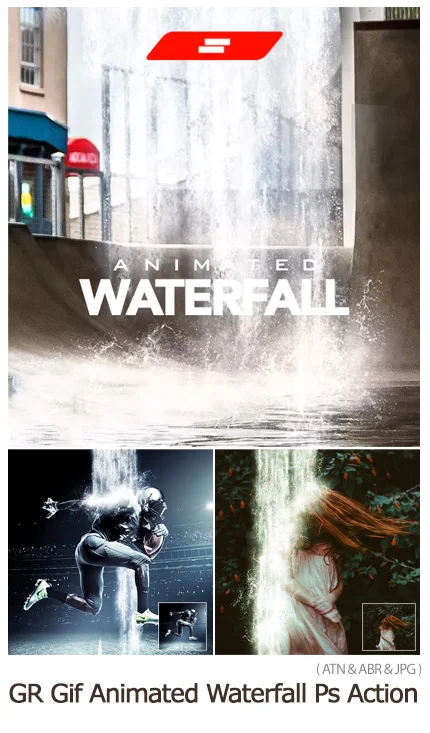 Gif Animated Waterfall Photoshop Action