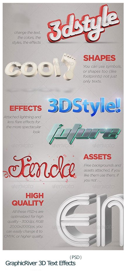 GraphicRiver 3D Text Effects