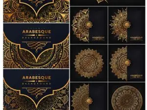 Ornamental Mandala Design Background In Gold Color