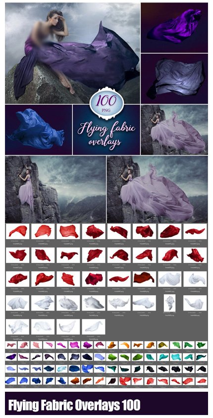 100 Flying Fabric Overlays