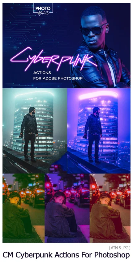 Cyberpunk Actions For Photoshop