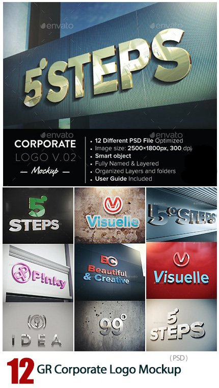 GraphicRiver Corporate Logo Mockup