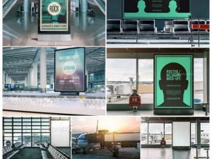 Graphicriver Poster Billboard Mockups Airport Edition