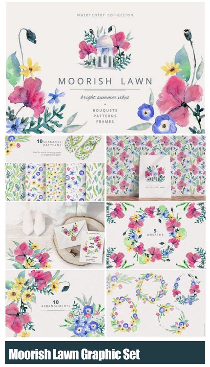 Moorish Lawn Graphic Set