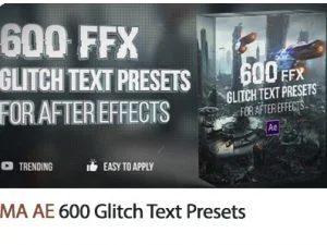 Motion Array 600 Glitch Text Presets After Effects Presets