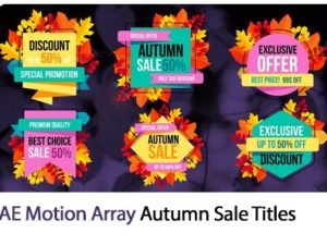 Motion Array Autumn Sale Titles After Effects