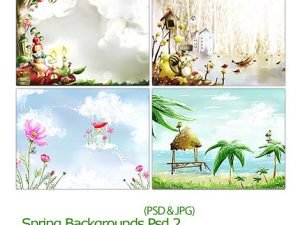 Spring Backgrounds PSD 02