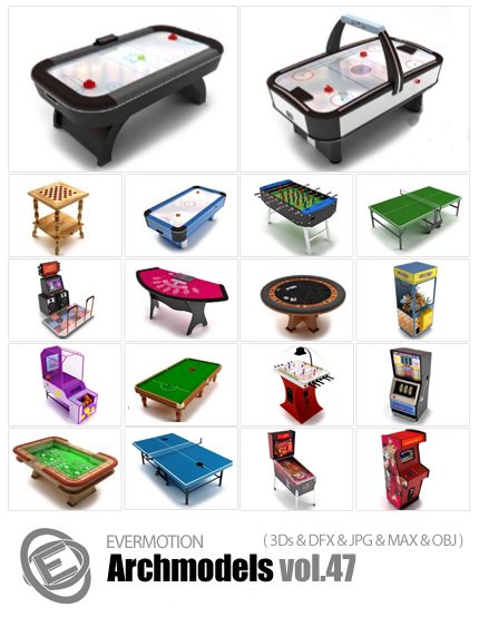 Archmodels Vol 47. 65 Models Of Game Machines Darts Football Tables