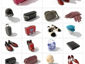 Archmodels Vol 49. 70 Models Of Shoes Umbrellas Cases Bags Suitcases
