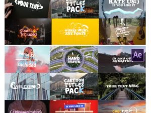 Cartoon Titles Pack After Effects Template