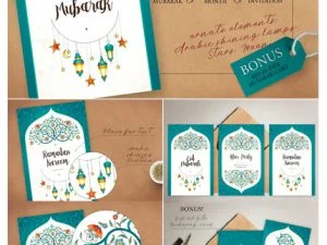 CreativeMarket 7 Set Of Ramadan Pre-Made Cards