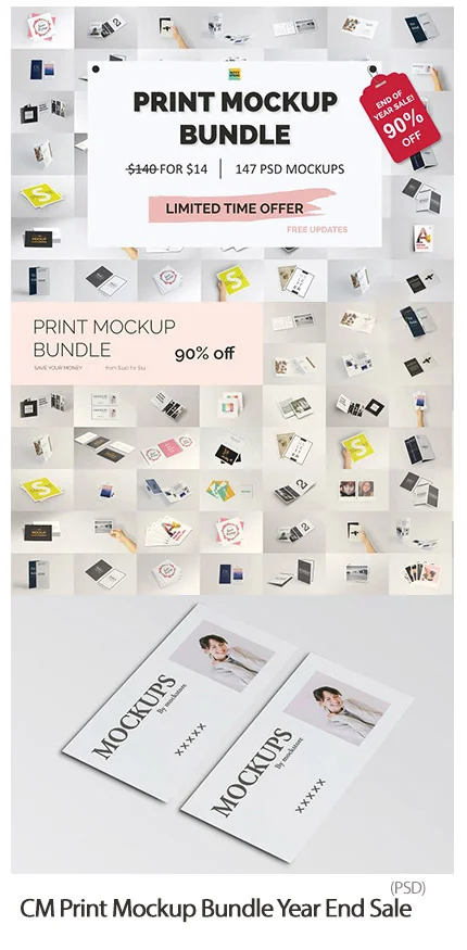 CreativeMarket Print Mockup Bundle Year End Sale